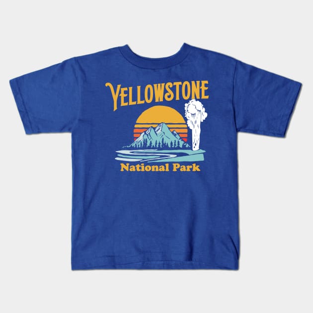 Yellowstone National Park 2 (2) Kids T-Shirt by lacalao